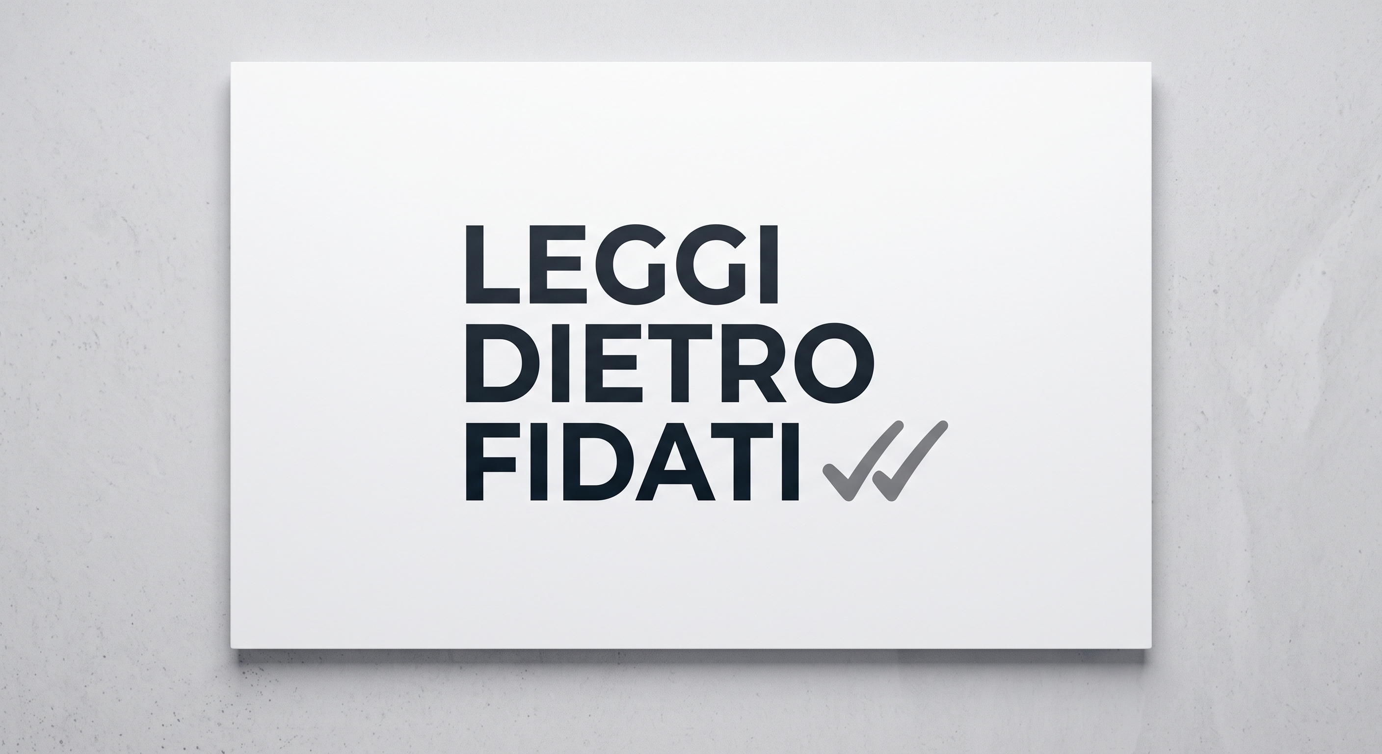 Leggi Dietro Fidati